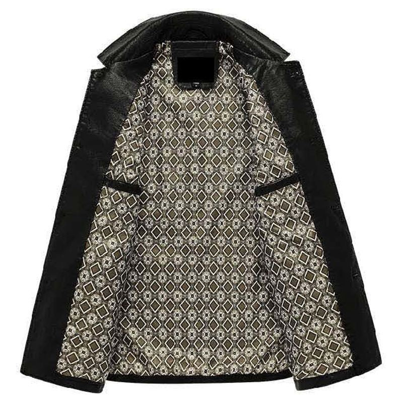 Solid Color Polo Collar Coat Men's Clothing