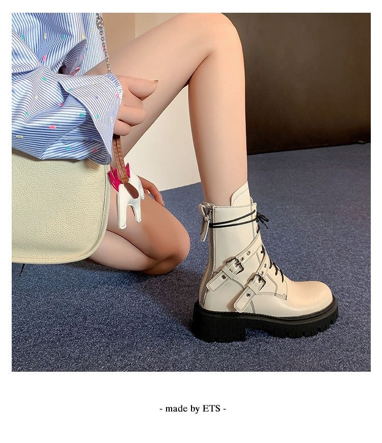 French British Style Thick Sole Boots