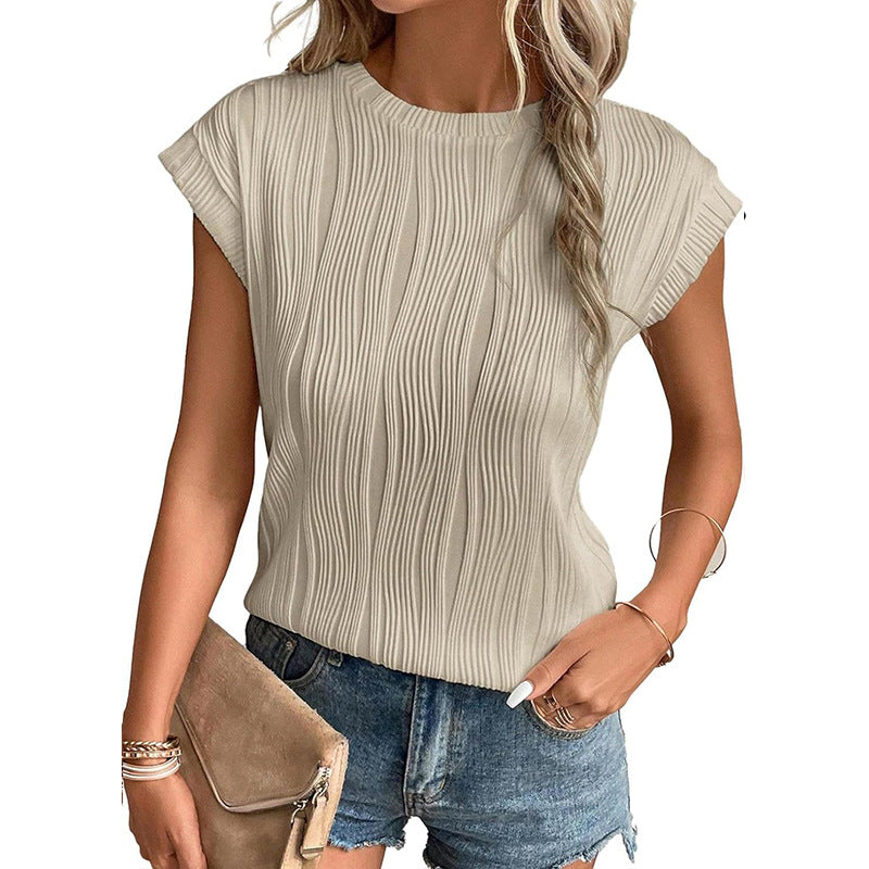 Women's Fashion Tops Round Neck