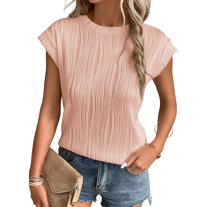 Women's Fashion Tops Round Neck