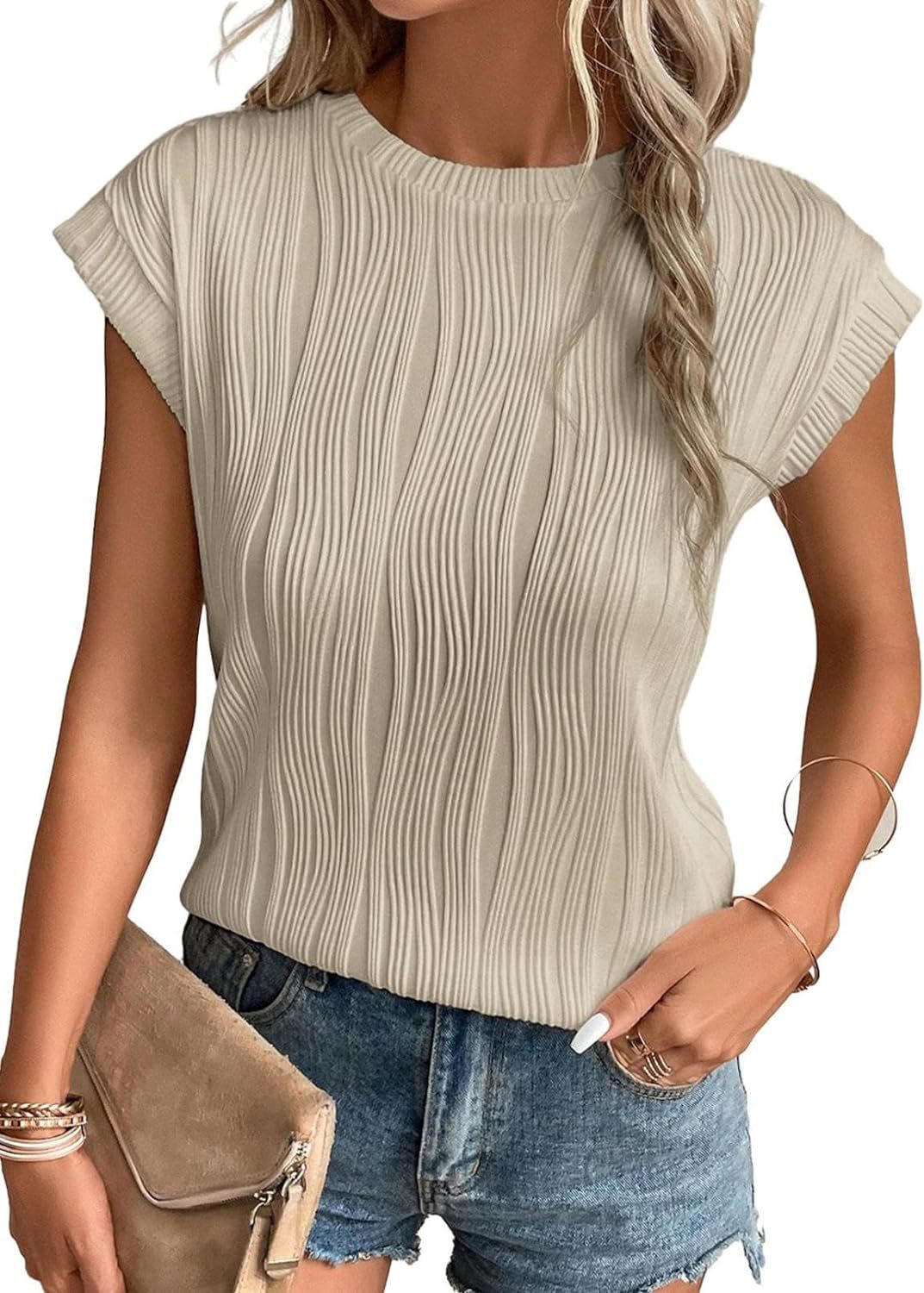 Women's Fashion Tops Round Neck
