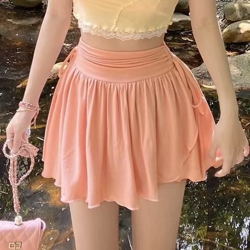 Sweet Bubble Skirt Women's Soft Drawstring