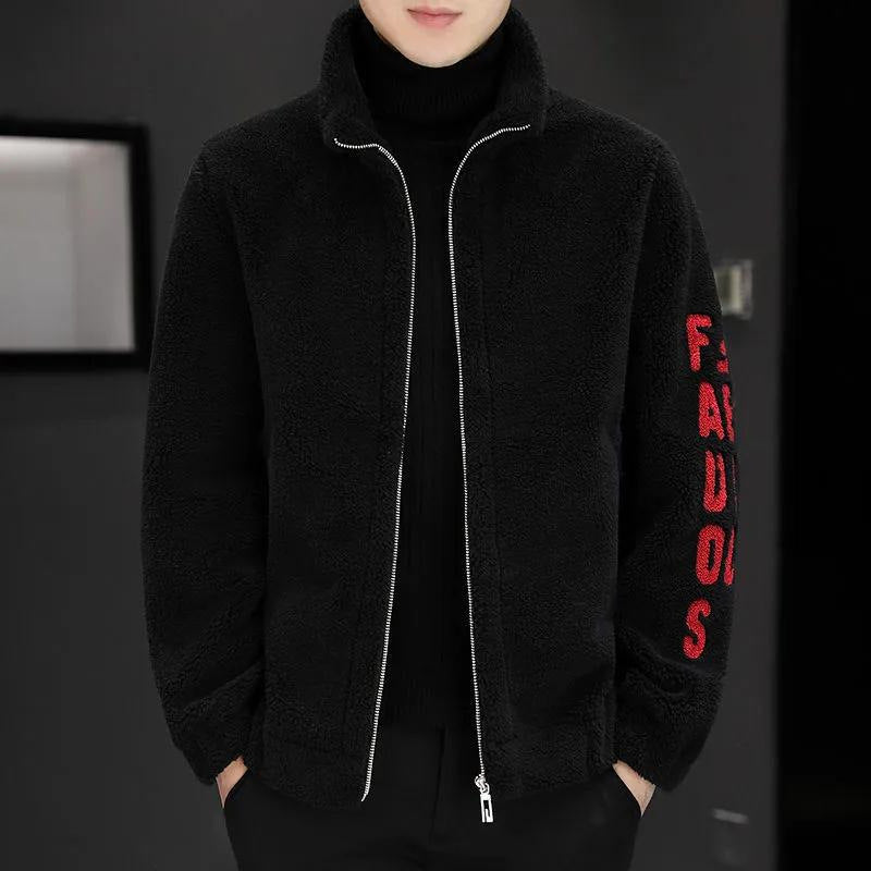 Autumn And Winter Cashmere Stand Collar men's coat