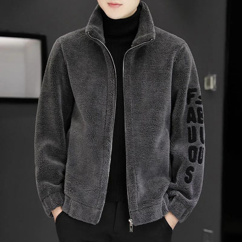 Autumn And Winter Cashmere Stand Collar men's coat