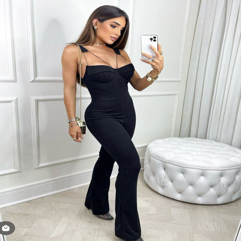 Women Backless Fashion Jumpsuit
