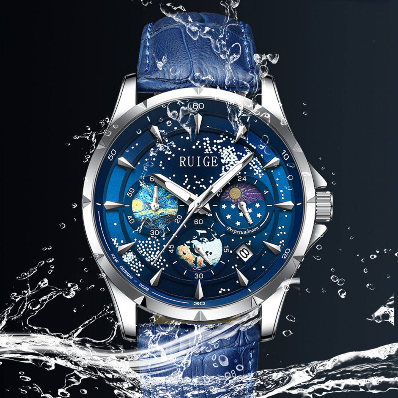 Star Sea Quartz Luminous Waterproof Men's Watch
