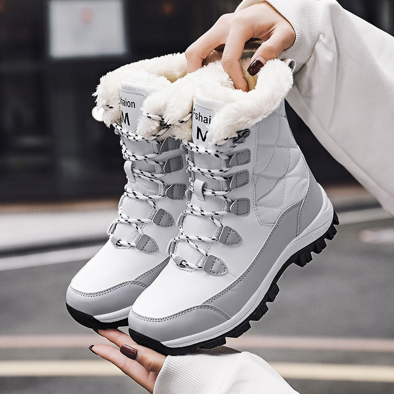 women casual fashion high top snow boots