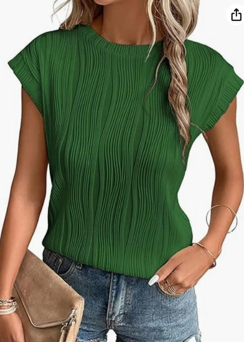 Women's Fashion Tops Round Neck