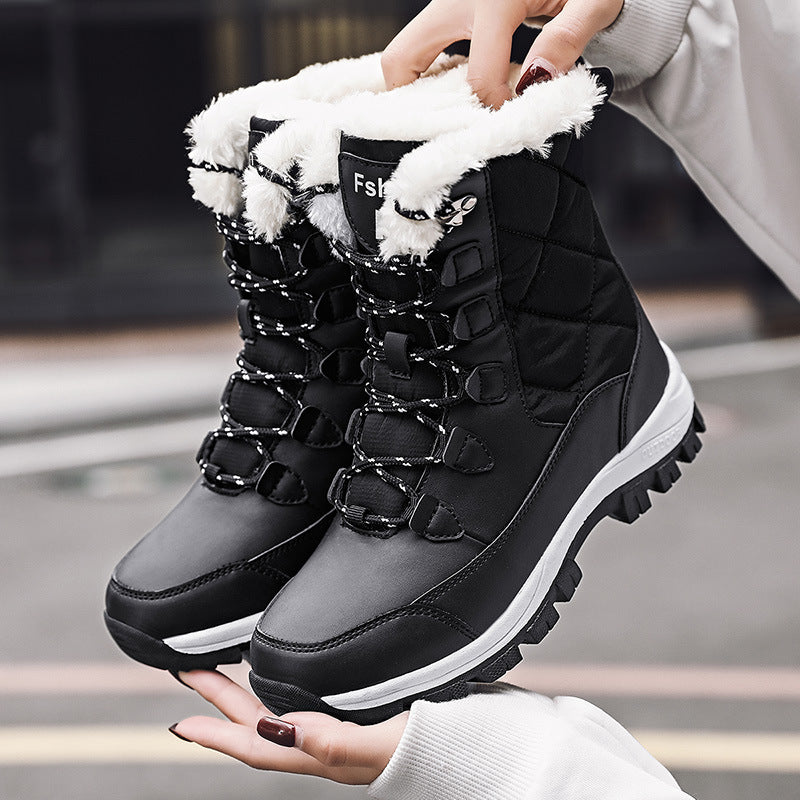 women casual fashion high top snow boots