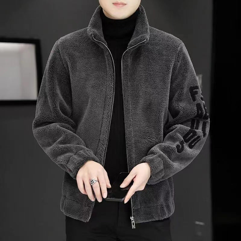 Autumn And Winter Cashmere Stand Collar men's coat