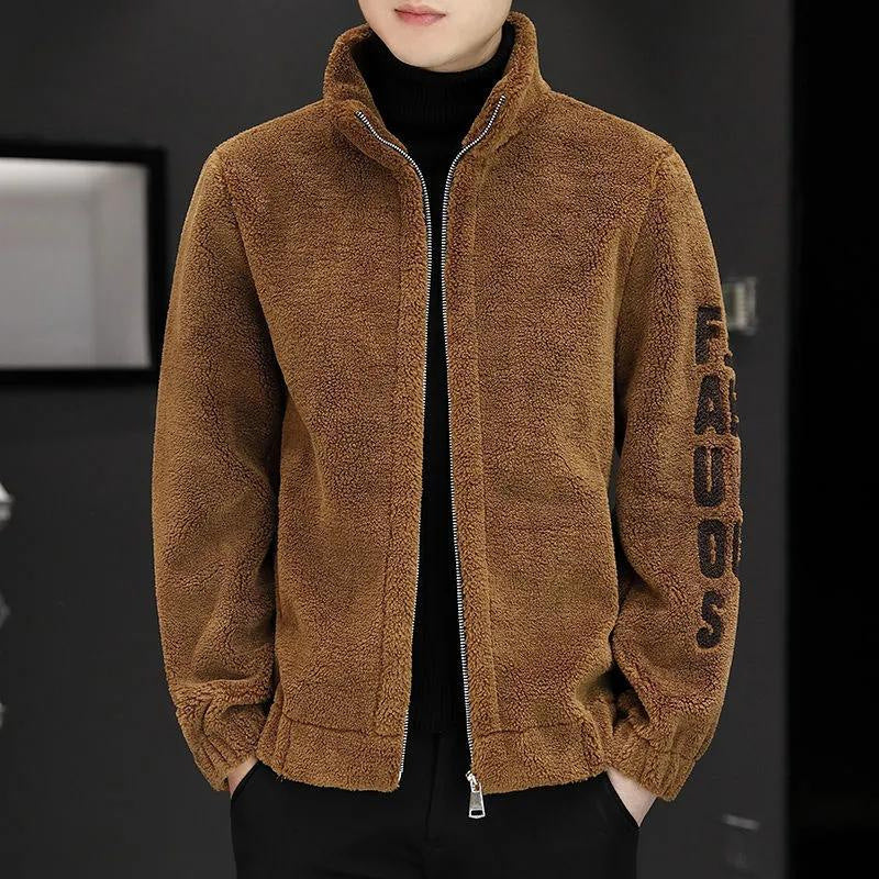 Autumn And Winter Cashmere Stand Collar men's coat