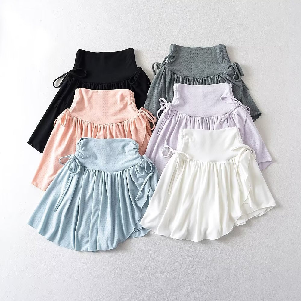 Sweet Bubble Skirt Women's Soft Drawstring